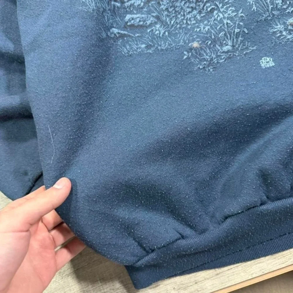 Vintage 90s super cute deer all over prints, wildlife animal sweatshirt Size XL - Picture 3 of 7